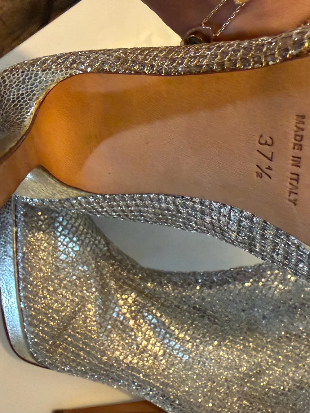 Jimmy Choo Silver Sparkle Pointed-Toe Ankle Booties